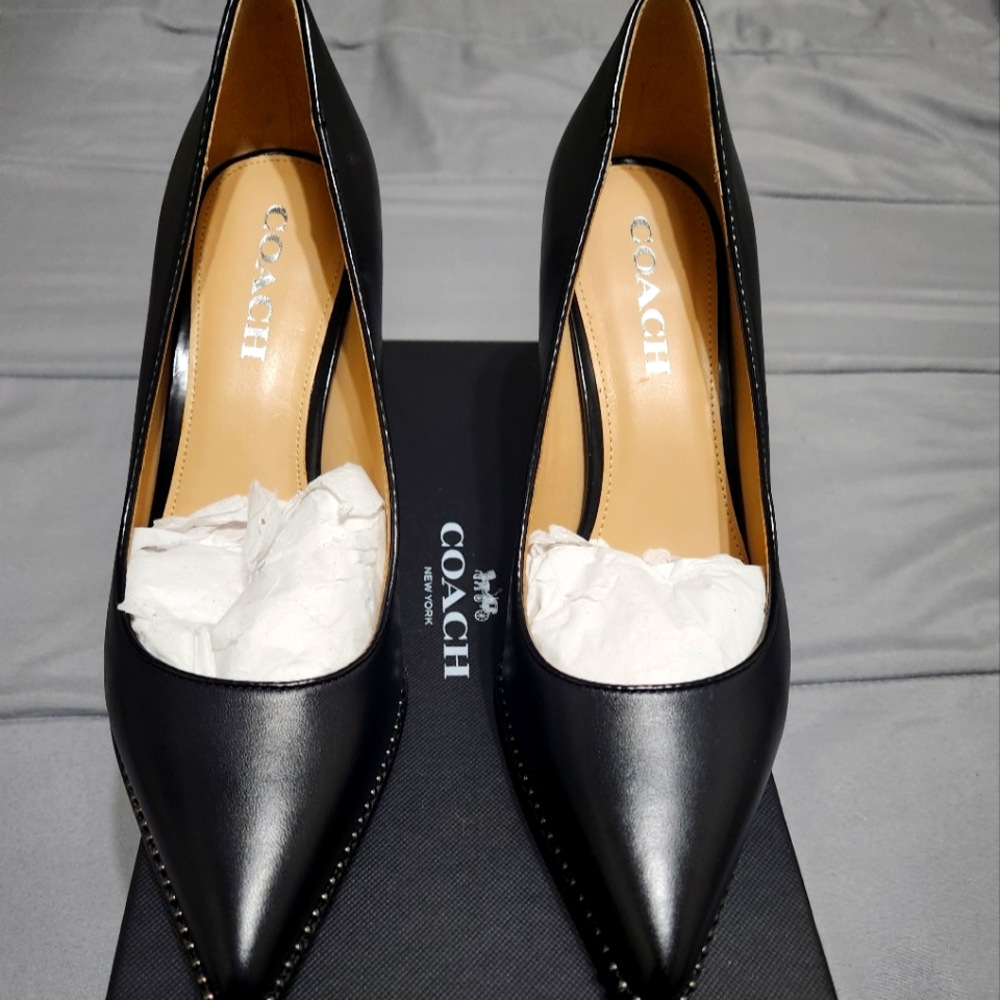 Coach Women's Black Leather Heels